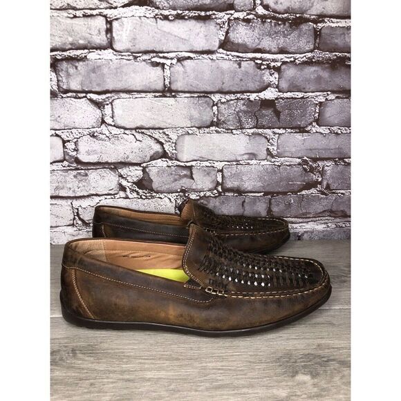 Florsheim Brown Leather BasketWeaves Driving Shoes Men Sz 11M US/44EU 13311-215 - Picture 10 of 16